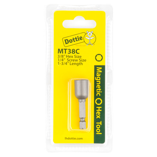 L.H. Dottie MT38C 3/8'' x 1-3/4'' Magnetic Nut Driver (Carded)