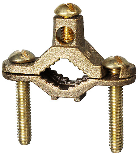 L.H. Dottie PL25 1/2''-1'' Bronze Bare Ground Clamp w/ Brass Screw
