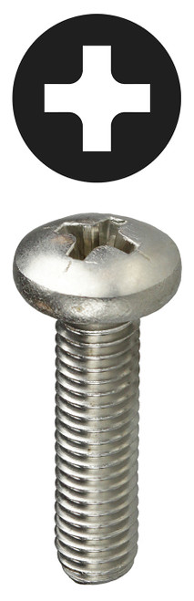 L.H. Dottie PMS83212 #8-32 x 1/2'' Stainless Steel Phillips Pan Head Machine Screw