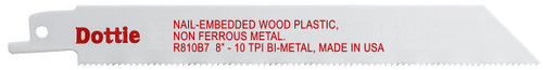 L.H. Dottie R810B7 3/4'' x 4'' Bi-Metal Reciproblade