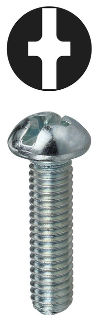 L.H. Dottie RMC382 3/8''-16 x 2'' Phillips/Slotted Round Head Machine Screw