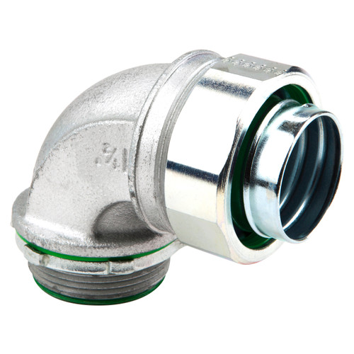 L.H. Dottie SL90400I 4'' 90 Degree Insulated Steel Liquid Tight Connector