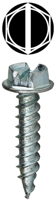 L.H. Dottie SPT834 #8 x 3/4'' Slotted Hex Washer Head Metal Piercing Screw (Tuff Pack)