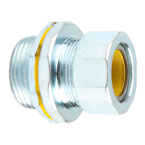 L.H. Dottie SR100B750 1'' Steel Strain Relief Connector (Yellow Grommet)