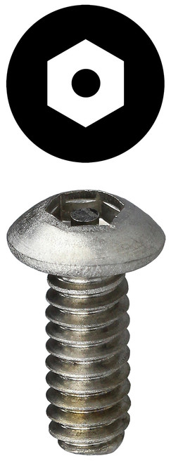 L.H. Dottie T8322HB #8-32 x 2'' Hex Pin Button Head TamperProof Machine Screw