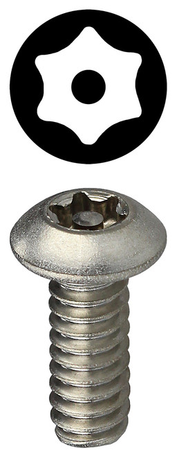 L.H. Dottie T83234TB #8-32 x 3/4'' Star Pin Button Head TamperProof Machine Screw
