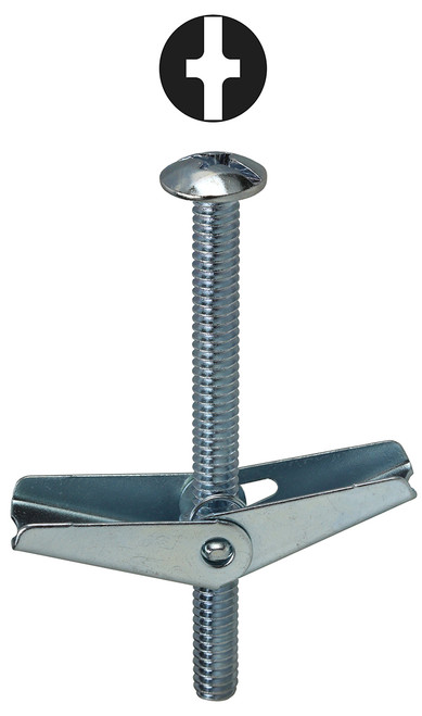 L.H. Dottie TBC42 1/4'' x 2'' Phillips/Slotted Mushroom Head Toggle Bolt