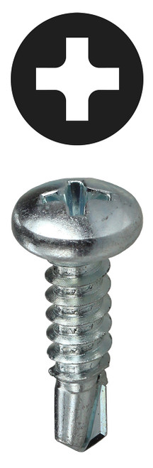 L.H. Dottie TEKPH8112 #8 x 1-1/2'' Phillips Pan Head Self Drilling Screw