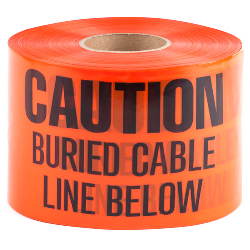 L.H. Dottie UT46D 6'' X 1000' Orange Underground Tape (Caution Buried Cable Line Below)