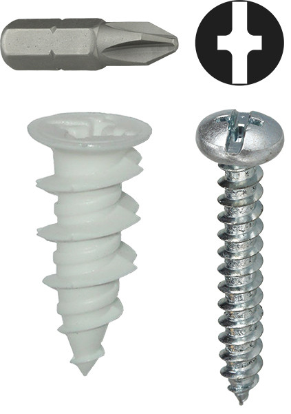 L.H. Dottie WDK6N #6 Nylon Walldriller Anchor Kit w/ Pan Head Combo Drive Screws