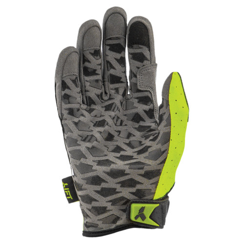 Lift Safety GHR-17HVYL Handler Glove (Hi-Viz)- Dual Layer Fused Silicone Palm/Fingers