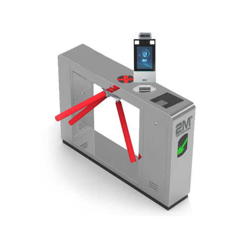 2M Technology 2MTT-9 Face Recognition & Thermal Detection Access Control Vertical Tripod Turnstile Gates