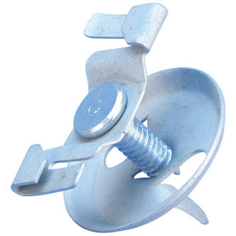 Caddy 4G9 4G9 Twist Clip with Wing Nut, Narrow Grid, 9/16" (14 mm) T-Grid, 1/4" Screw, 5/8" (16 mm) Screw
