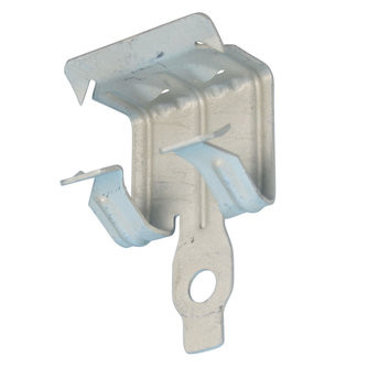 Caddy 4H1318 Hammer-On Flange Clip, Side Mount, Spring Steel, Armour, 13/16"-1 1/8" (21-28 mm) Flange