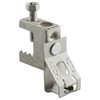Caddy 4QTIBC Rod Lock Spring Steel Rod Hanger to Beam Clamp, 1/4" (M6) Rod