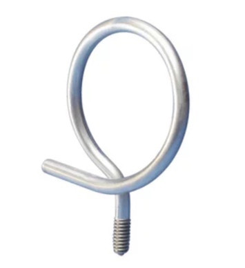 Caddy 4BRT32 Threaded Bridle Ring, 2" (50 mm) dia, 1/4" (M6) Screw, Metal