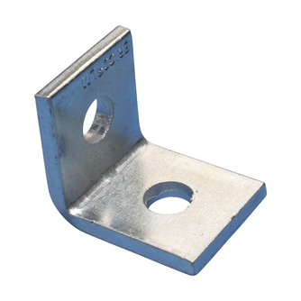 Caddy L100000EG 1-1 Hole Angle Bracket, Steel, EG, 2.25" x 1.625" (57.15 mm x 41.3 mm)