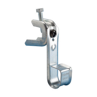 Caddy CAT12BC200 Cablecat J-Hook with BC200 Beam Clamp, 3/4" (19 mm) dia, 1/8"-1/2" (3-12 mm) Flange