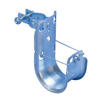 Caddy CAT32HPCD1B Cat HP J-Hook with Pedestal Clamp, 2" (50 mm) dia, 3/4" Square, 7/8"-1 1/8" Round (19 mm Square, 22.2-28.5 mm Round) Pedestal