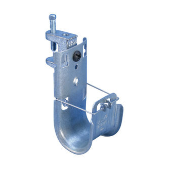 Caddy CAT21HPBC26 Cat HP J-Hook with BC26 Beam Clamp, 1 5/16" (33.3 mm) dia, 13/16" Max (21.8 mm Max) Flange