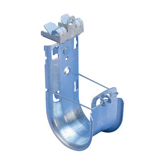 Caddy CAT21HP58 Cat HP J-Hook with Hammer-On Flange Clip, Swivel, 1 5/16" (33.3 mm) dia, 5/16"-1/2" (8-14 mm) Flange