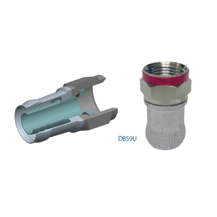 Belden DB59U-50 Double Bubble RG-59 "F" Coax Compression Connector Bulk Pack