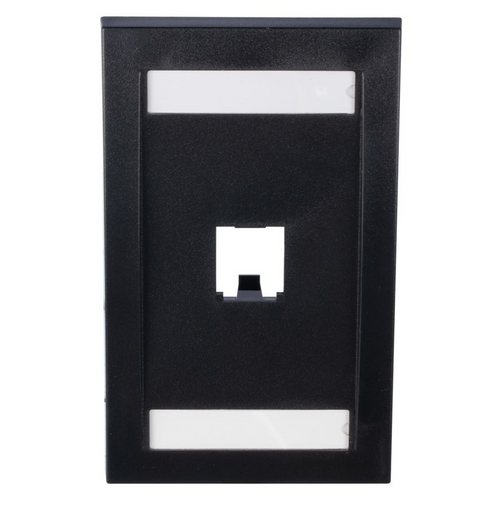 Panduit CFPE1BLY Mini-Com 1 Port Black Faceplate