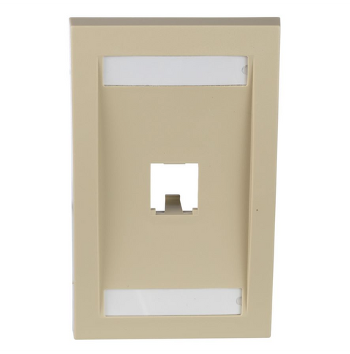 Panduit CFPE1EIY Mini-Com 1 Port Electric Ivory Faceplate