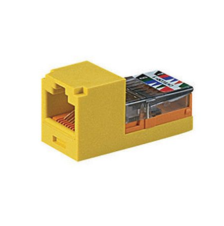 Panduit CJ588YLY Mini-Com UTP RJ45 Cat5E Yellow Jack Module