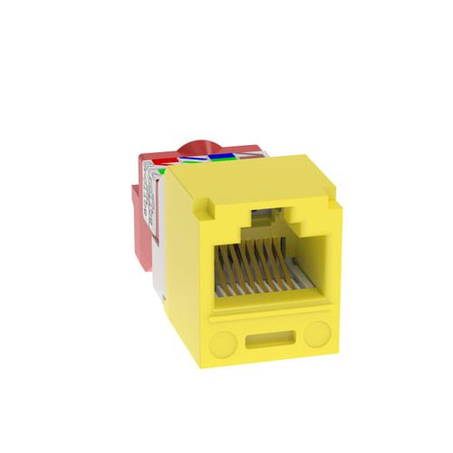 Panduit CJ5E88TYL Mini-Com UTP RJ45 Cat 5e TP-Style Jack Module, Yellow