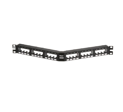 Panduit CPPA24FMWBLY 24 Port Mini-Com Angled Flush Patch Panel