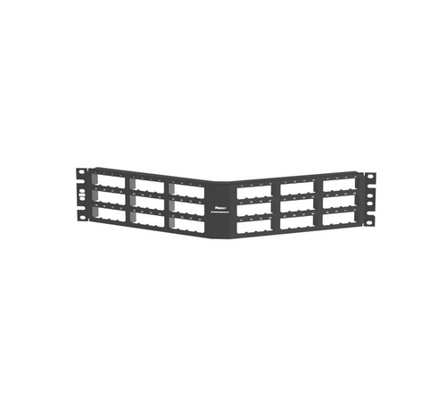Panduit CPPA72FMWBLY 72 Port Mini-Com Angled Flush Patch Panel