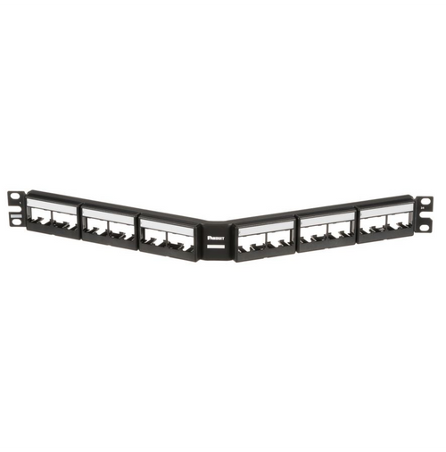 Panduit CPPLA24WBLY 24-Port 1U Mini-Com Angled Patch Panel