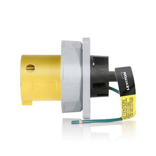 Leviton 360B4WLEVLEV Series IEC Pin & Sleeve Inlet