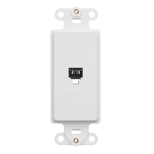 Leviton 40649 Decora Insert, 6P4C, Screw Terminals, White