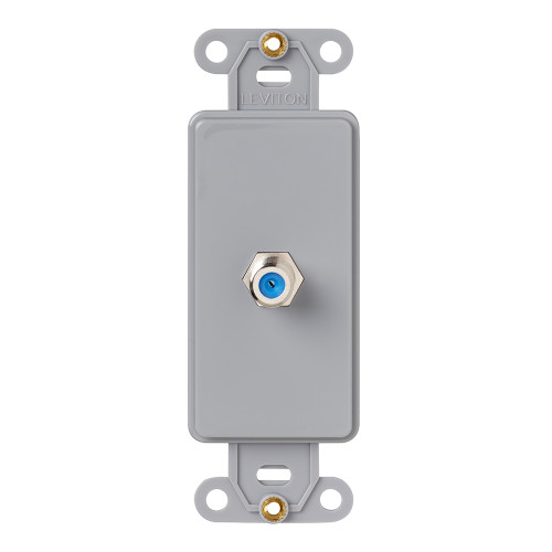 Leviton 40681-GY Decora Insert, F Connector, Gray