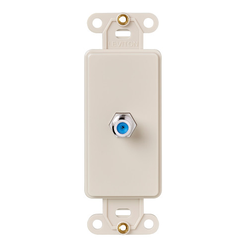 Leviton 40681-T Decora Insert, F Connector, Light Almond