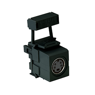 Leviton 40734-SVE S-Video 110-Termination QuickPort Connector, Black Housing