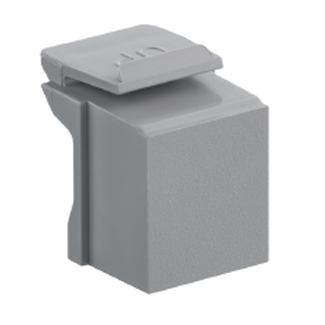 Leviton 41084-BG Blank QuickPort Insert, Gray (Pack of 10)