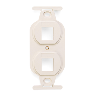 Leviton 41087-2TP QuickPort Duplex Type 106 Insert, 2-Port, Light Almond