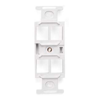 Leviton 41087-QWP QuickPort Duplex Type 106 Insert, 4-Port, White