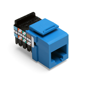 Leviton 41108-RL8 Voice Grade QuickPort Jack, 8P8C, Blue