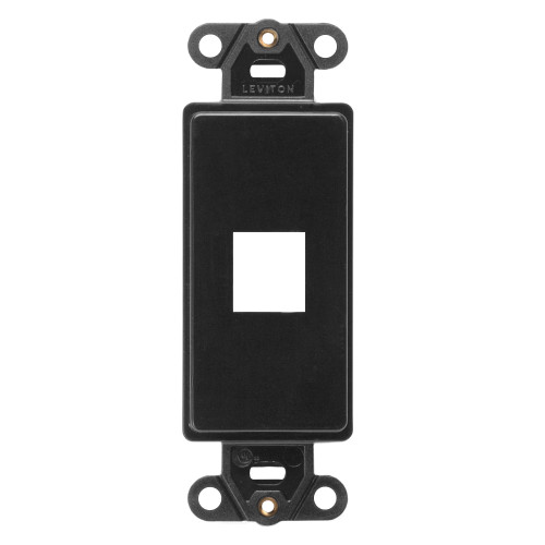 Leviton 41641-E QuickPort Decora Insert, 1-Port, Black