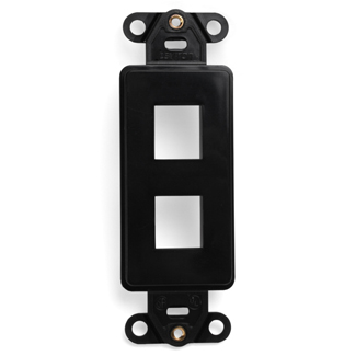 Leviton 41642-E QuickPort Decora Insert, 2-Port, Black