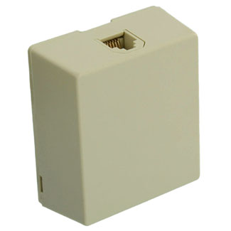 Leviton 4625A-26I Type 625A2 Surface Mount Jack, 6P6C, Screw Terminal, Ivory
