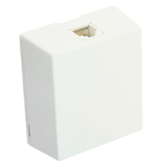 Leviton 4625A-26W Type 625A2 Surface Mount Jack, 6P6C, Screw Terminal, White