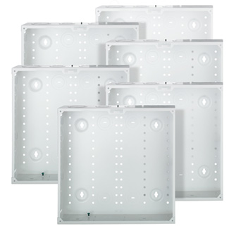 Leviton 47605-14G 14" Structured Media Enclosure, Enclosure Only, Metal, 6 Pack, White