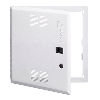 Leviton 47605-14S 14" Structured Media Premium Vented Hinged Door, Metal, White