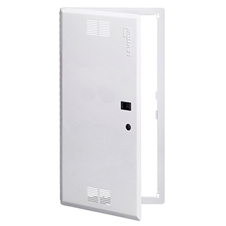 Leviton 47605-28S 28" Structured Media Premium Vented Hinged Door, Metal, White