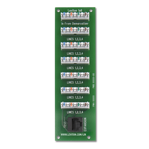Leviton 47609-F6 1x6 Bridged Telephone Expansion Board